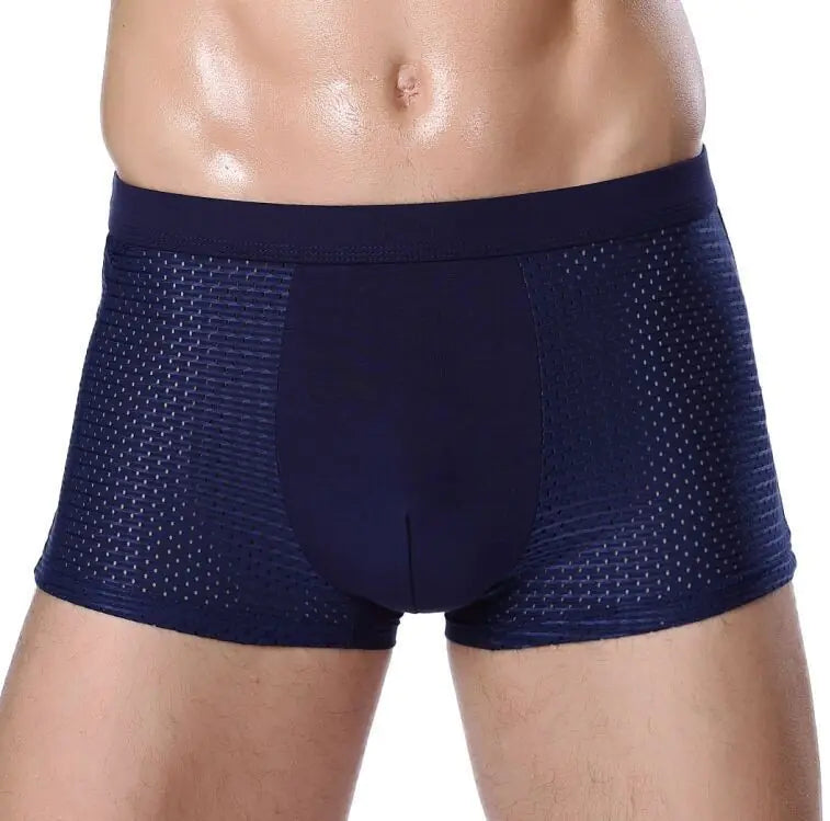 Men's Mid-Rise Striped Soft Breathable Boxers (Direct Sale)