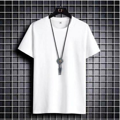 American retro cotton short sleeve T-shirt men's summer port wind ins tide brand couple clothes loose high street half sleeve clothes tide