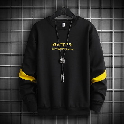 Men's fashion wear crewneck embroidered fashion pullover long sleeve