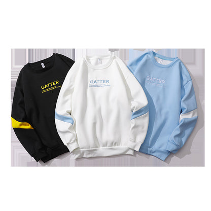 Men's fashion wear crewneck embroidered fashion pullover long sleeve