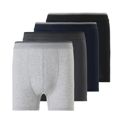 Mody Mens Assorted Boxer Briefs Underwear 4-Pack Mens Cotton Boxer Brief Ultra Soft Boxers for Men Mens Underwear Boxer Briefs