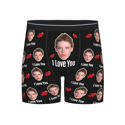 Personalized Boxers Custom Underwear with Face Customized Gifts for Men Husband Boyfriend Valentines Day Gifts for Him