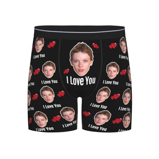 Personalized Boxers Custom Underwear with Face Customized Gifts for Men Husband Boyfriend Valentines Day Gifts for Him