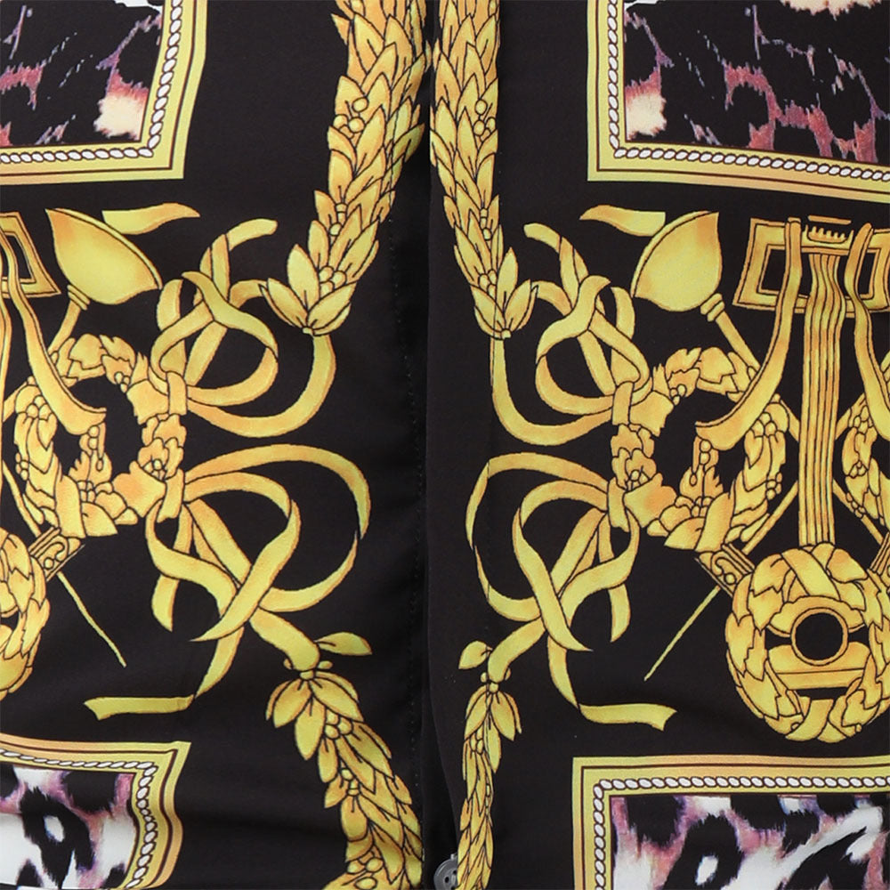 21 new foreign trade cross-border European and American palace style leopard print men's 3D digital printed shirt long sleeve shirt