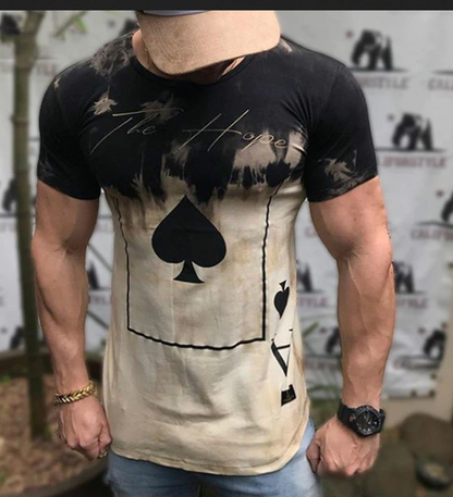 3d printed round neck short sleeve T-shirt
