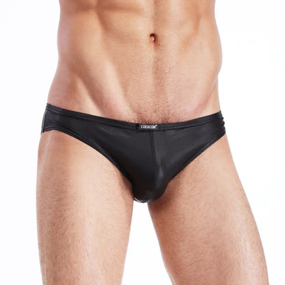 Men's Sexy Faux Leather Briefs & Boxers