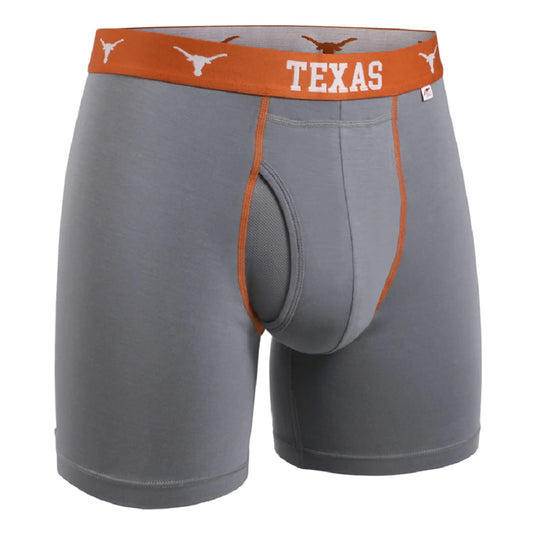 2UNDR NCAA Team Colors Mens Swing Shift Boxers (Texas Grey Medium)