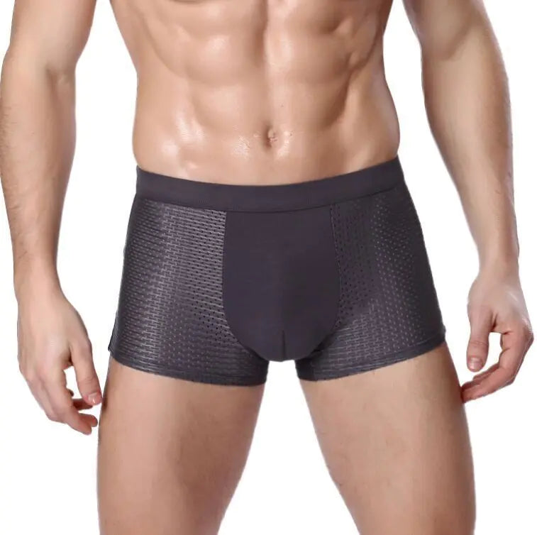Men's Mid-Rise Striped Soft Breathable Boxers (Direct Sale)